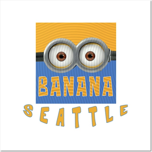 MINION BANANA USA SEATTLE Wall Art by LuckYA